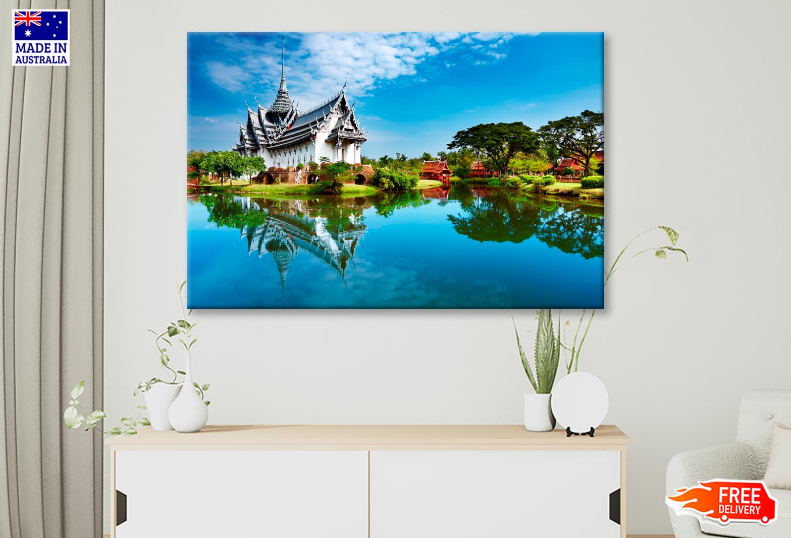 Sanphet Prasat Palace, Ancient City, Bangkok, Thailand Wall Art Decor 100% Australian Made - Bella Home Decor