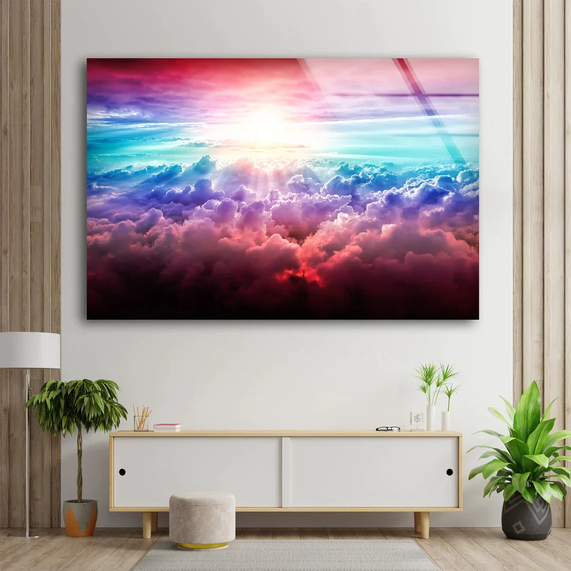 Colorful Clouds Sunset UV Direct Aluminum Print Australian Made Quality