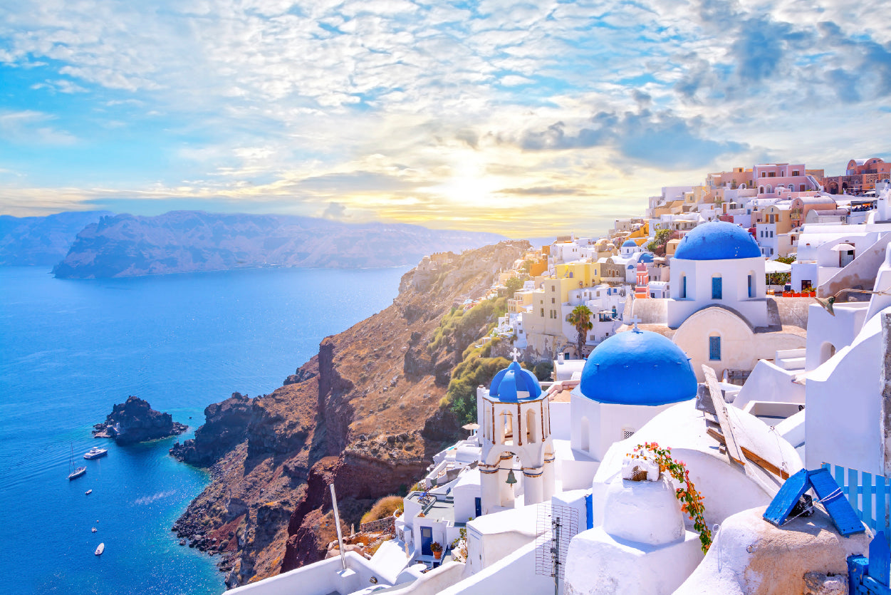 Sunrise In Oia Santorini Greece Home Decor Premium Quality Poster Print Choose Your Sizes