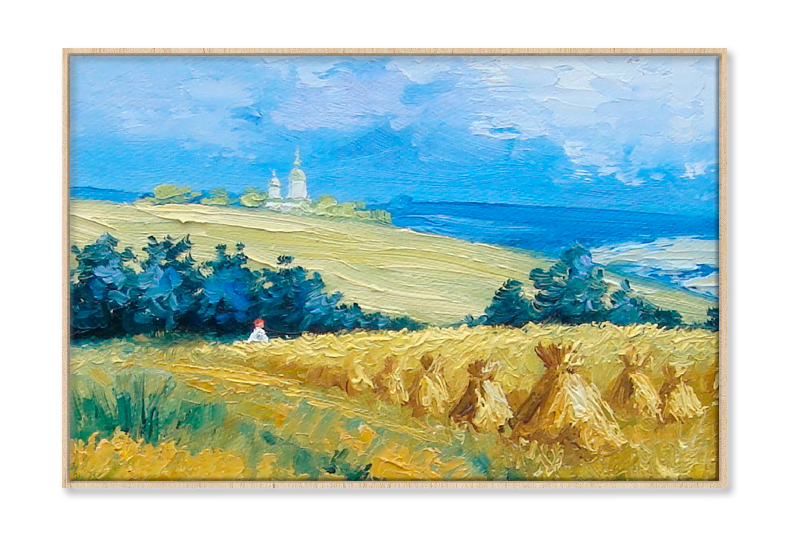 Natural Field View Oil Painting Wall Art Limited Edition High Quality Print Canvas Box Framed Natural