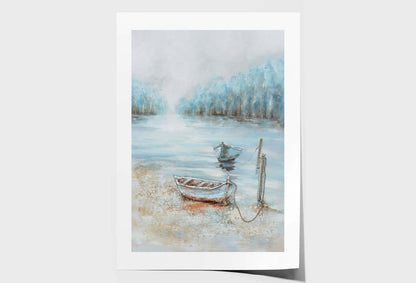 A Natural Scenery, Boat, Painting Wall Art Limited Edition High Quality Print