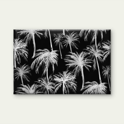 Black White Tropical Palm Tree Pattern Wall Art Decor 100% Australian Made