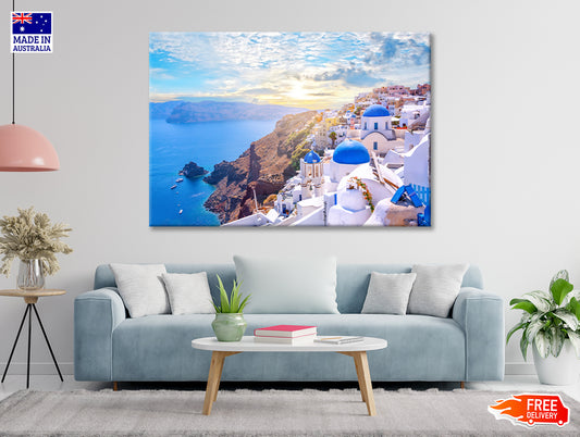 Sunrise In Oia Santorini Greece Print 100% Australian Made - Bella Home Decor
