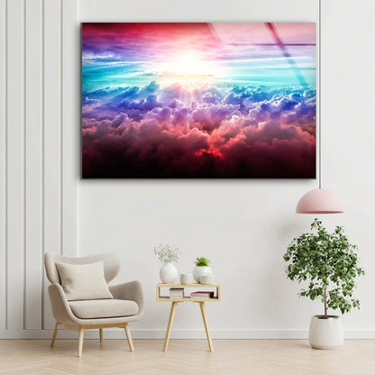 Colorful Clouds Sunset UV Direct Aluminum Print Australian Made Quality