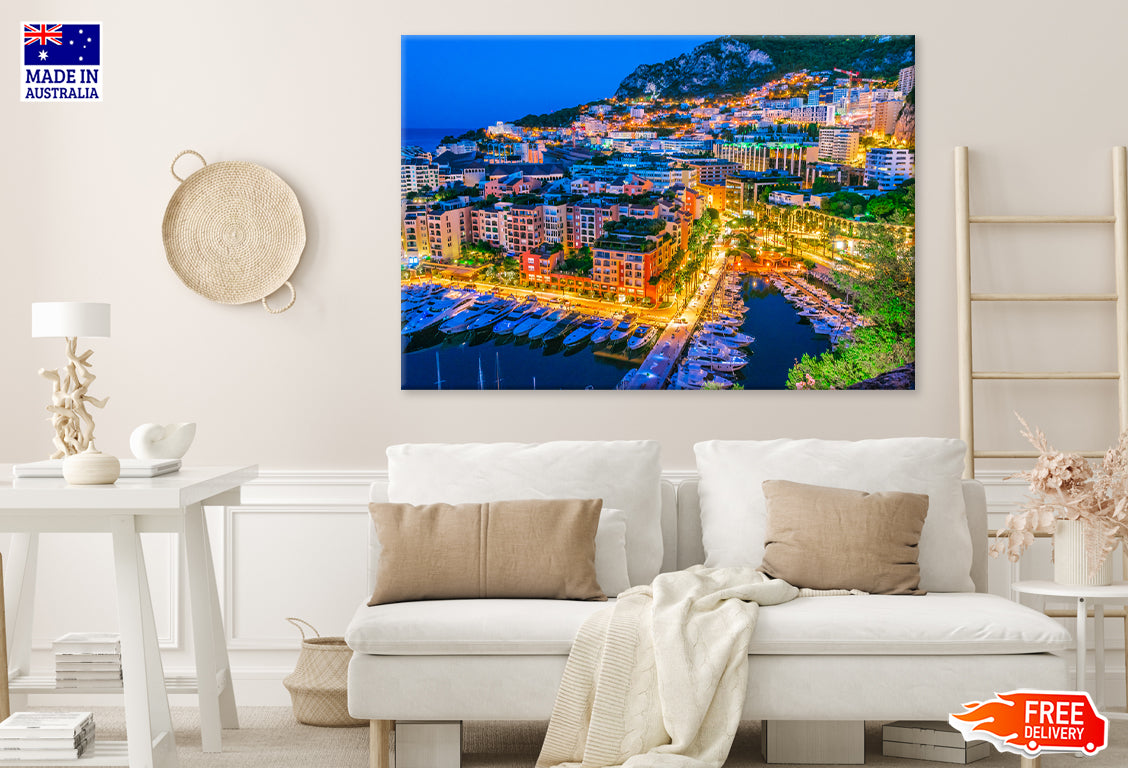 City of Monaco French Riviera Print 100% Australian Made