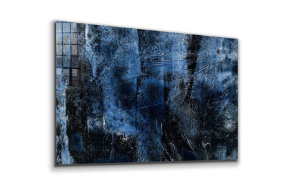 Blue Black Abstract UV Direct Aluminum Print Australian Made Quality