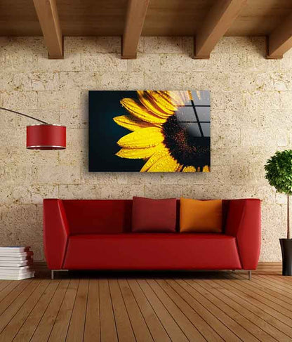 Sunflower Closeup UV Direct Aluminum Print Australian Made Quality