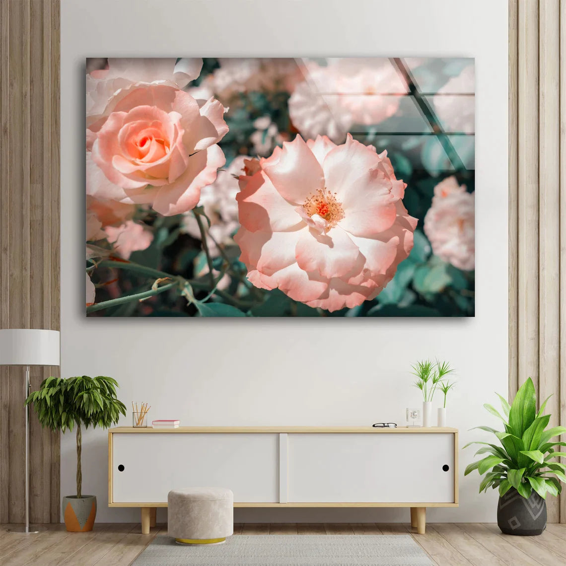 Pink Flowers on Tree UV Direct Aluminum Print Australian Made Quality