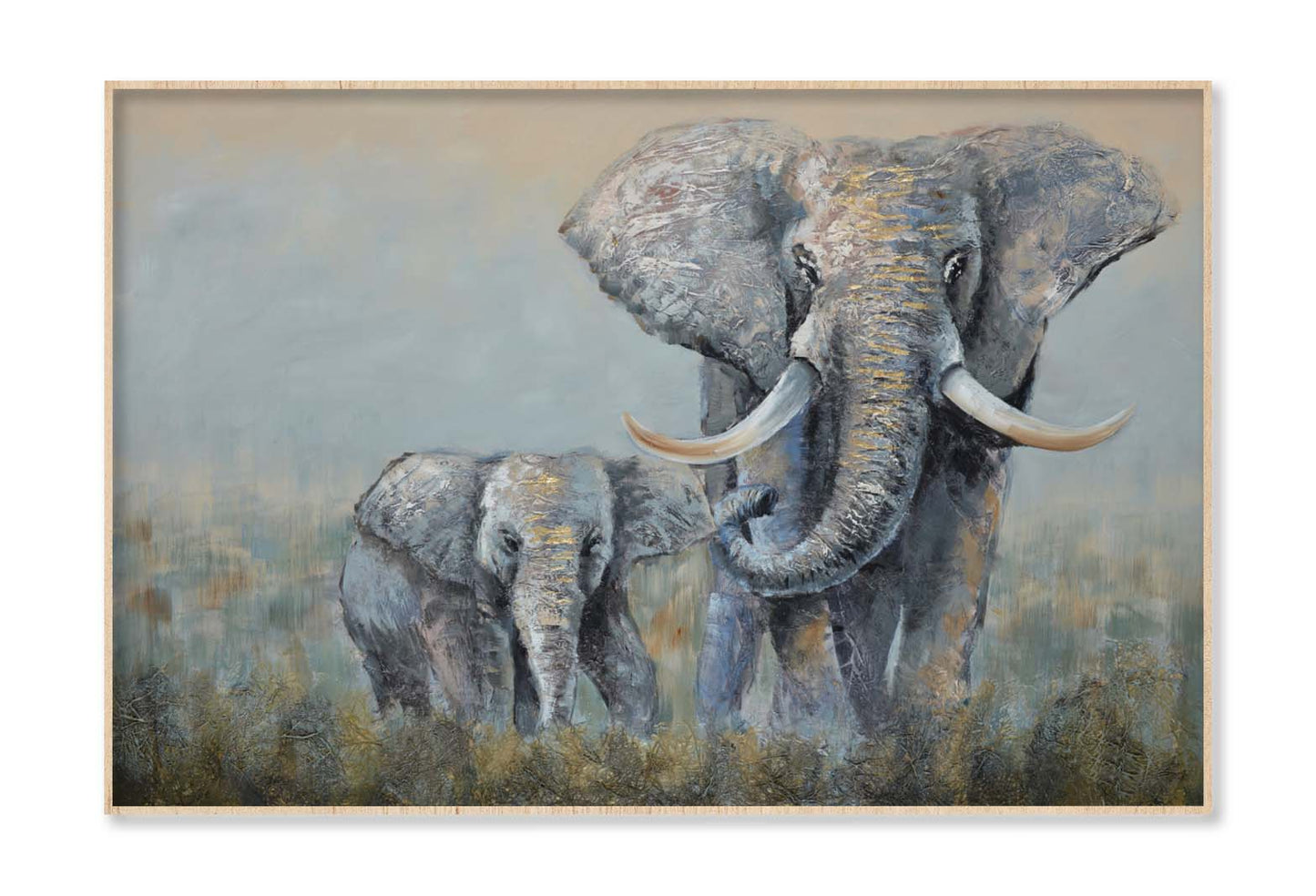 An Elephant, Animal, Gray Tone, Asia Wall Art Limited Edition High Quality Print