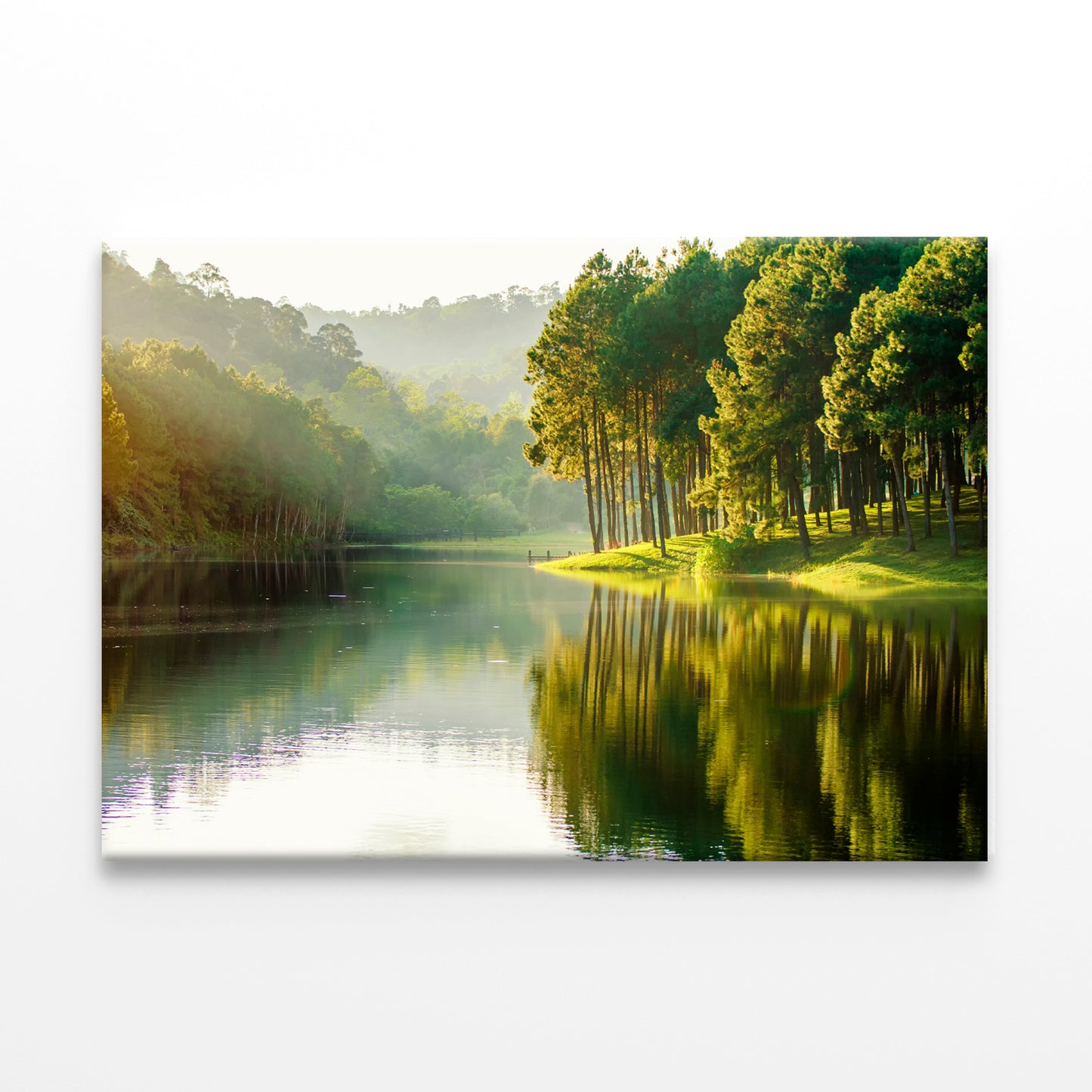 Pang Ung Reflection in Lake  Wall Art Decor 100% Australian Made - Bella Home Decor