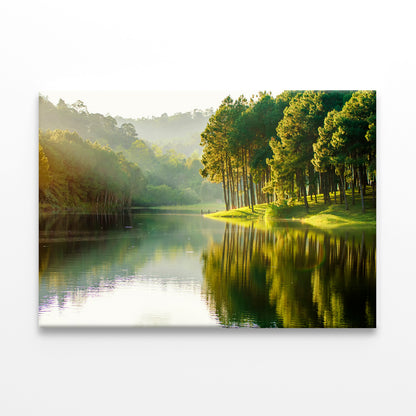 Pang Ung Reflection in Lake  Wall Art Decor 100% Australian Made - Bella Home Decor