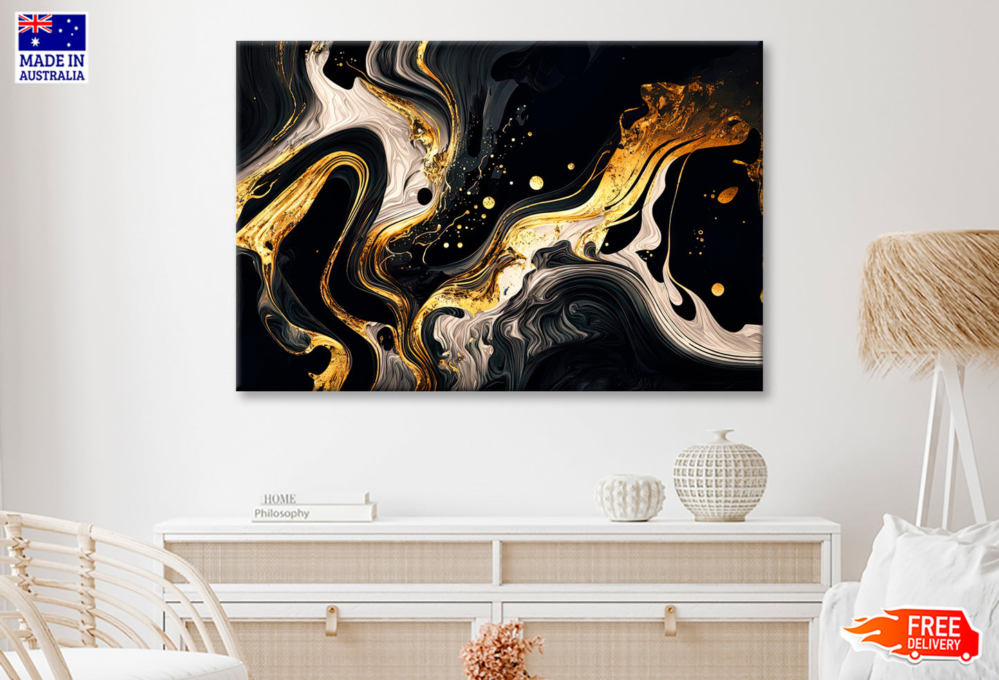 Marble, Ink, Paint, Abstraction Oil Painting Wall Art Limited Edition High Quality Print