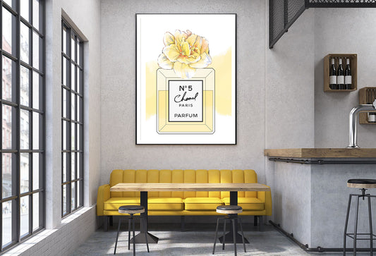 Yellow splash and Perfume Home Decor Premium Quality Poster Print Choose Your Sizes