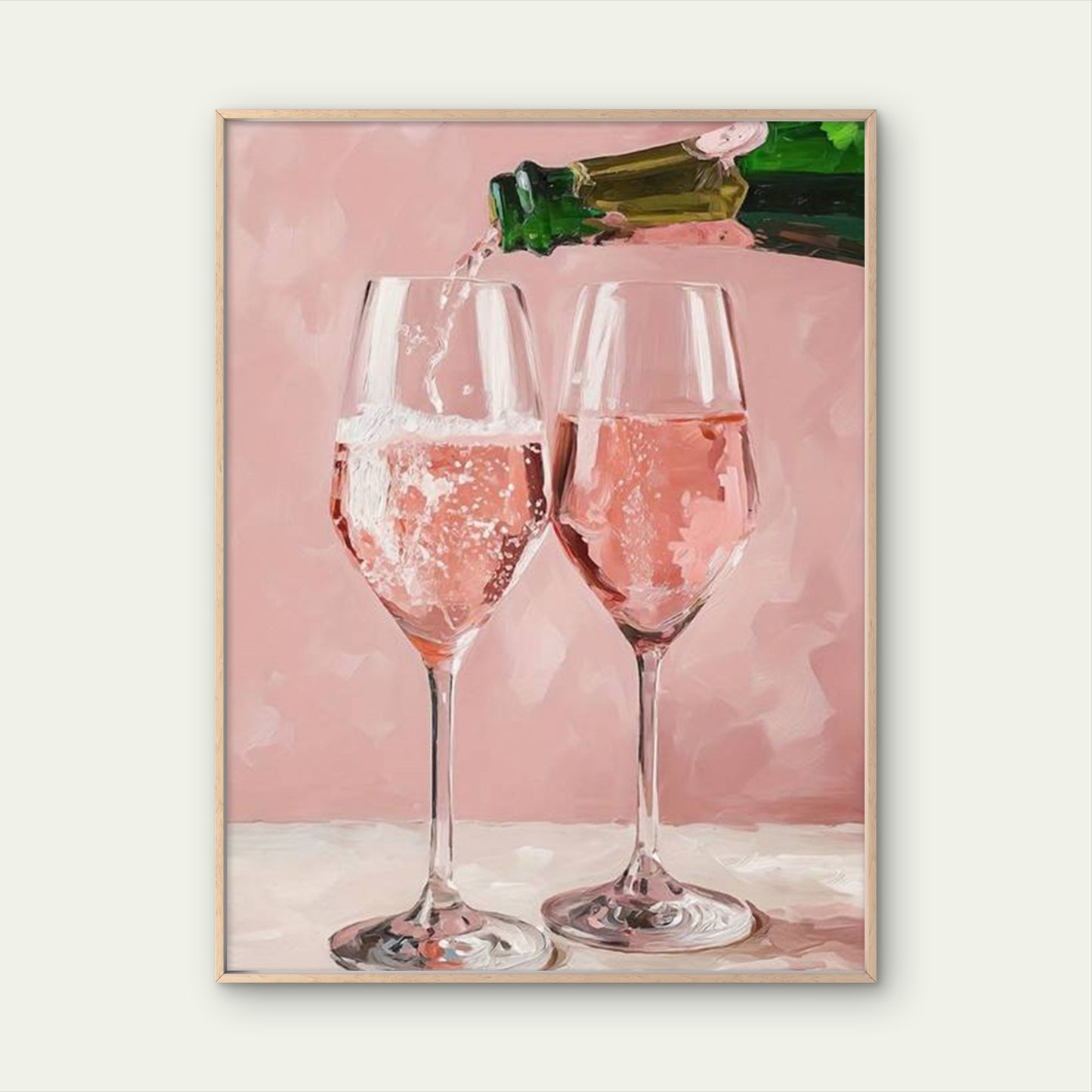 Trendy Pink Champagne Romantic Art Fashion Home Decor Premium Quality Poster Print Choose Your Sizes - Bella Home Decor