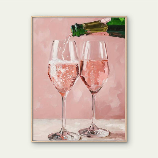 Trendy Pink Champagne Romantic Art Fashion Home Decor Premium Quality Poster Print Choose Your Sizes - Bella Home Decor