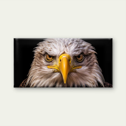 American Bald Eagle Head Close Up Majestic Bird Wall Art Canvas Office Home Room Framed 120x60cm