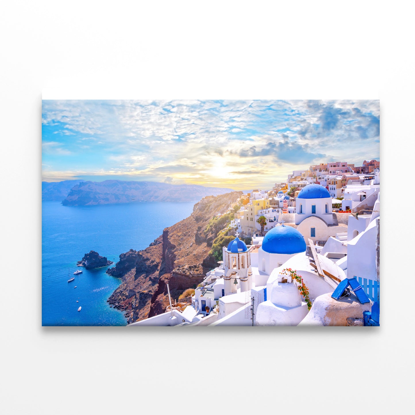 Sunrise In Oia Santorini Greece Print 100% Australian Made - Bella Home Decor