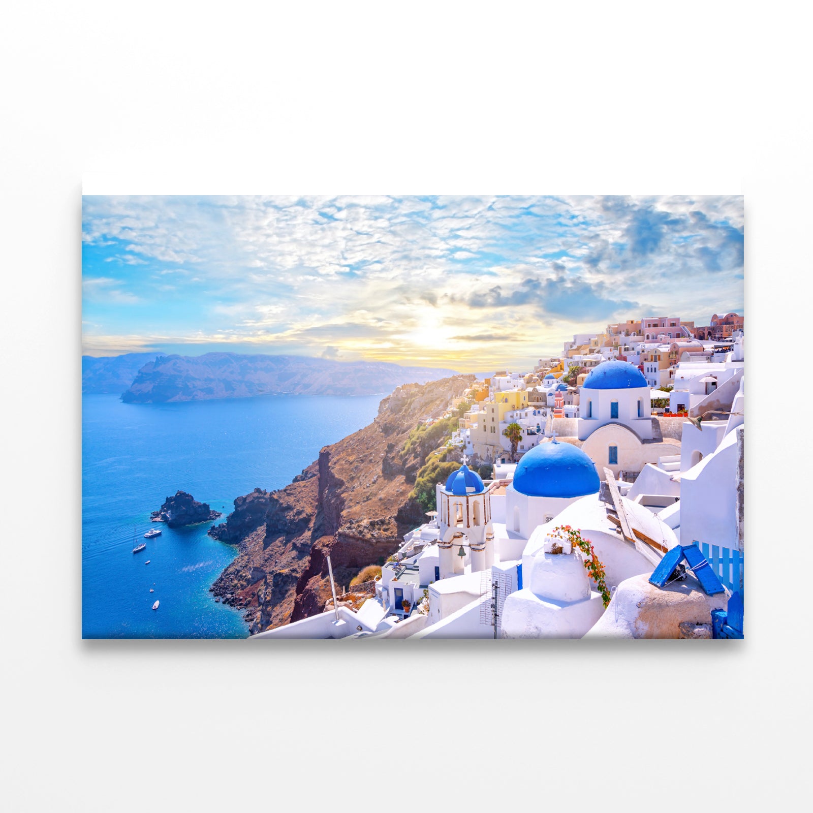 Sunrise In Oia Santorini Greece Print 100% Australian Made - Bella Home Decor