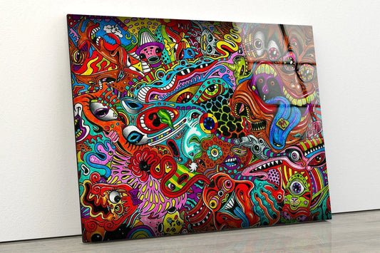 Cartoon Abstract Design UV Direct Aluminum Print Australian Made Quality