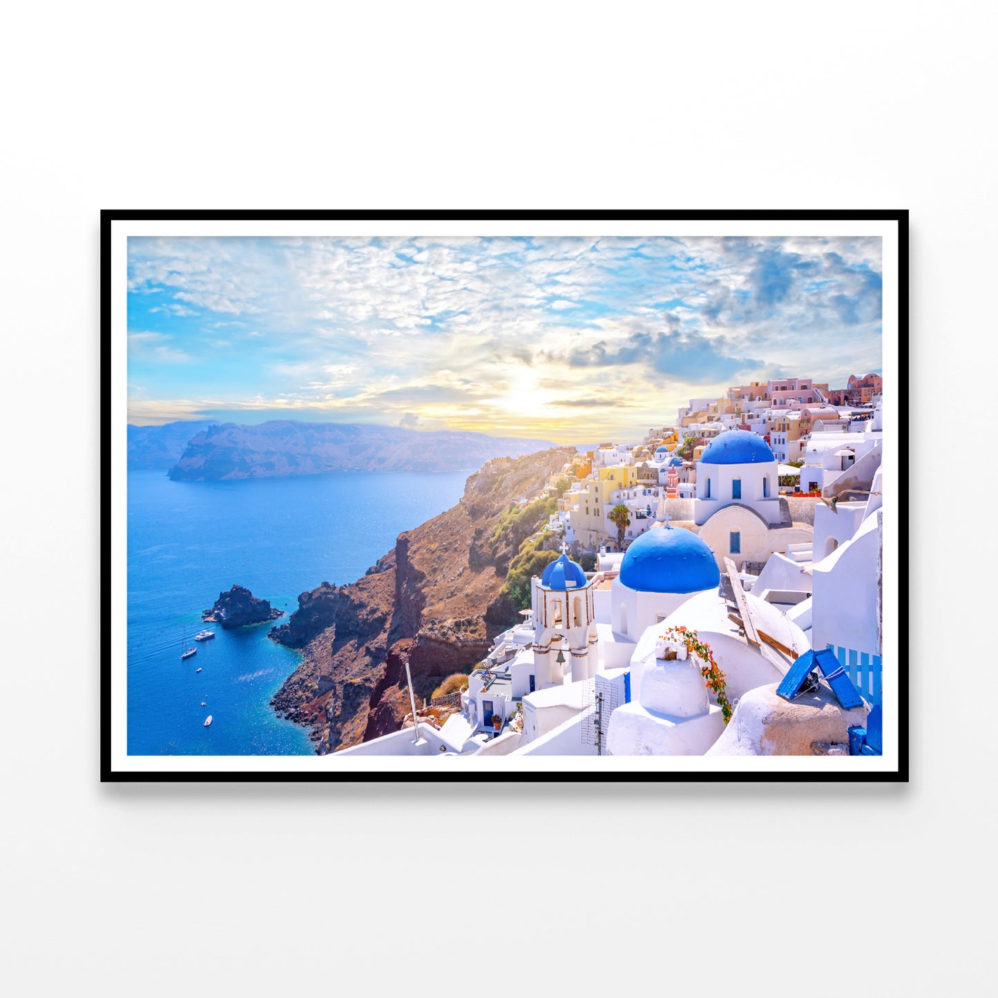 Sunrise In Oia Santorini Greece Home Decor Premium Quality Poster Print Choose Your Sizes