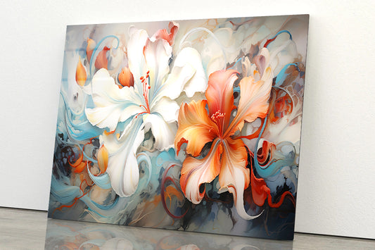 Beautiful Flowers Garden Painting Acrylic Glass Print Tempered Glass Wall Art 100% Made in Australia Ready to Hang