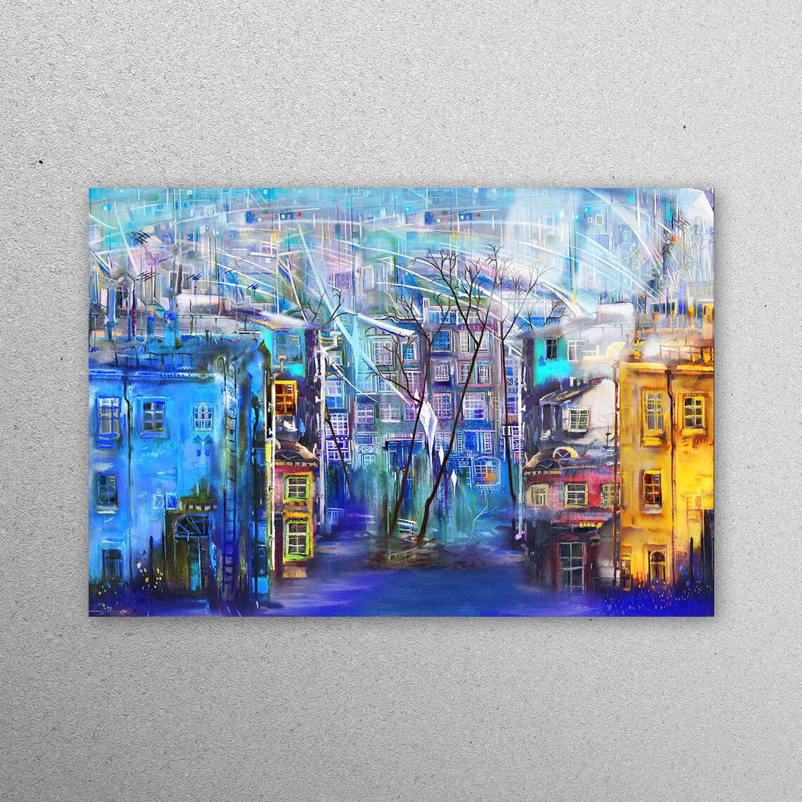 Street Night Acrylic Glass Print Tempered Glass Wall Art 100% Made in Australia Ready to Hang