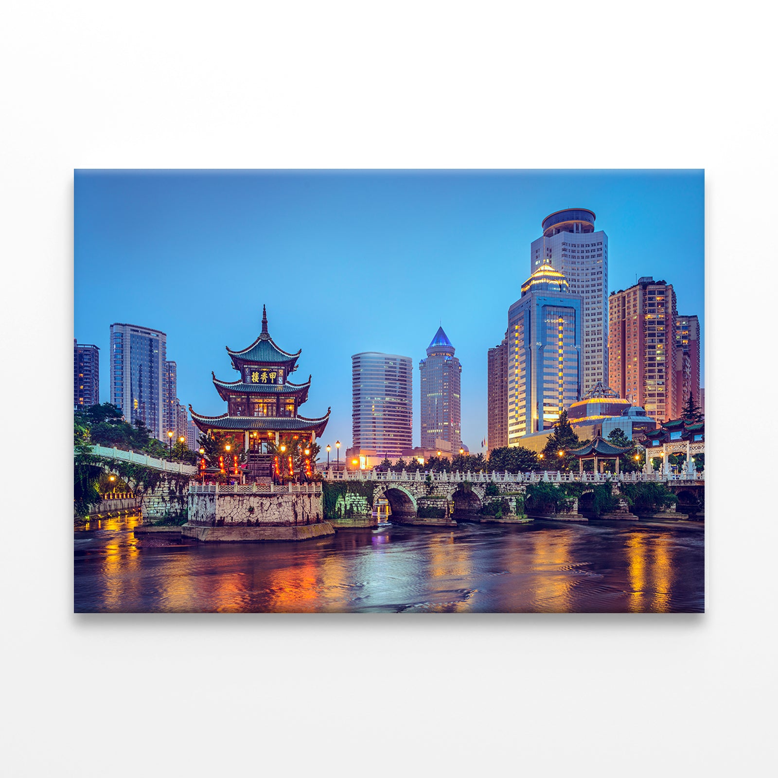 Guiyang skyline at Jiaxiu Pavilion Wall Art Decor 100% Australian Made - Bella Home Decor