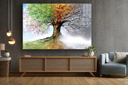 Seasonal Tree Painting UV Direct Aluminum Print Australian Made Quality