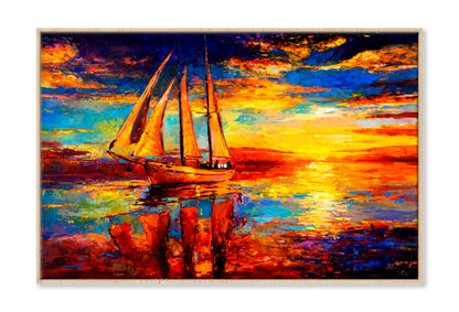 Seascape View Oil Painting Wall Art Limited Edition High Quality Print Canvas Box Framed Natural