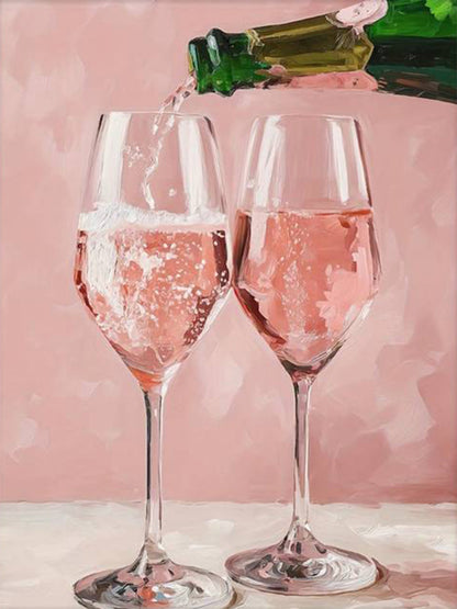Trendy Pink Champagne Romantic Art Fashion Home Decor Premium Quality Poster Print Choose Your Sizes - Bella Home Decor