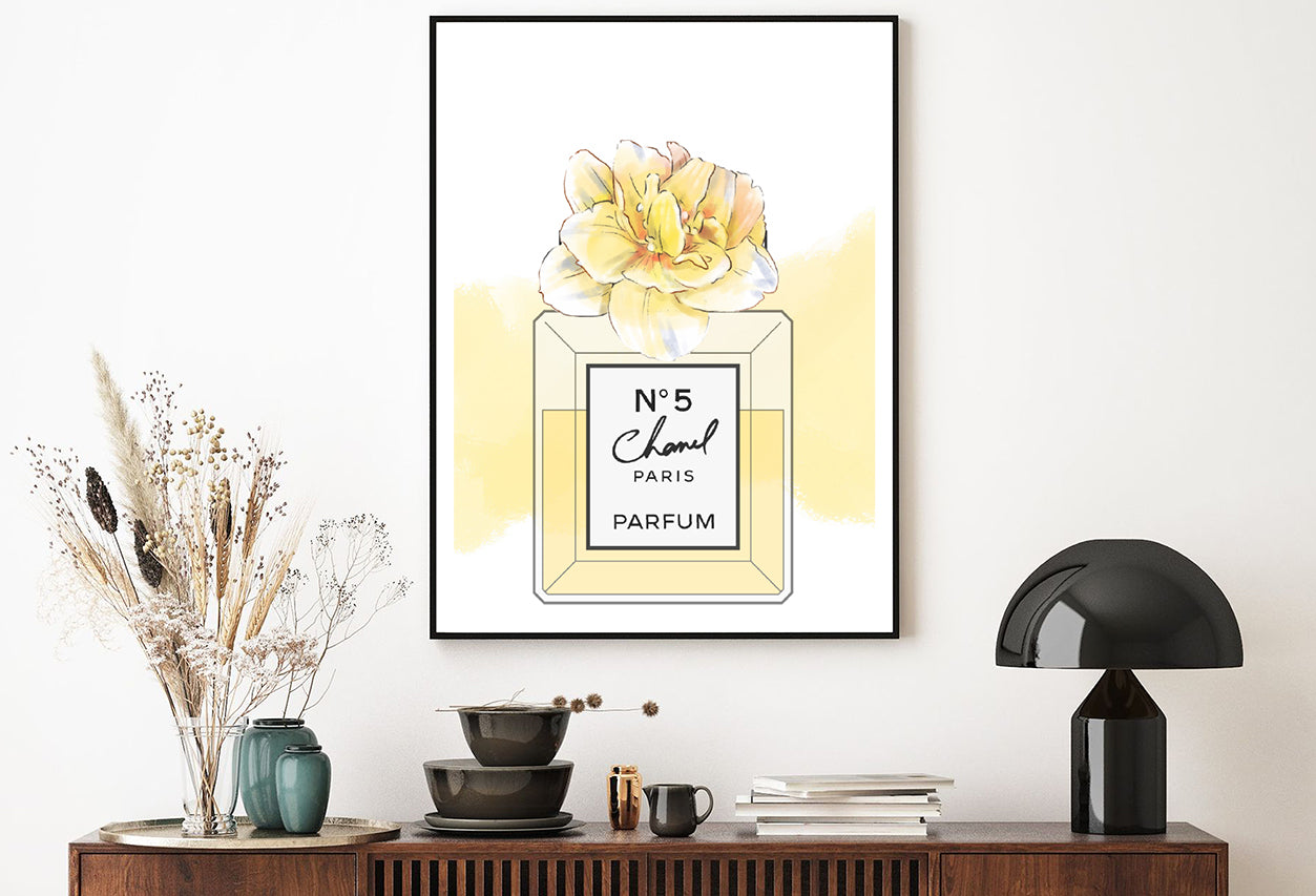 Yellow splash and Perfume Home Decor Premium Quality Poster Print Choose Your Sizes