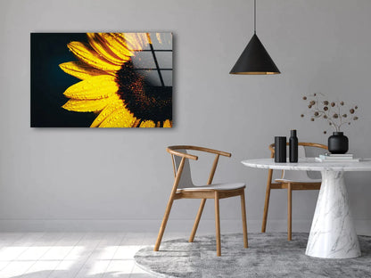 Sunflower Closeup UV Direct Aluminum Print Australian Made Quality