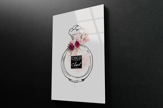 Red Shade Perfume 3D Design Acrylic Glass Print Tempered Glass Wall Art 100% Made in Australia Ready to Hang