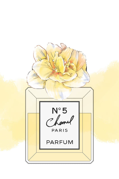 Yellow splash and Perfume Print 100% Australian Made