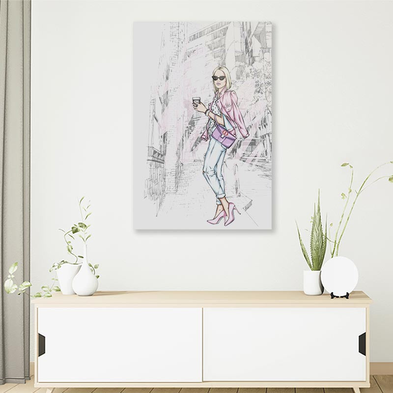 Pink Fashion Store 3D Design Acrylic Glass Print Tempered Glass Wall Art 100% Made in Australia Ready to Hang