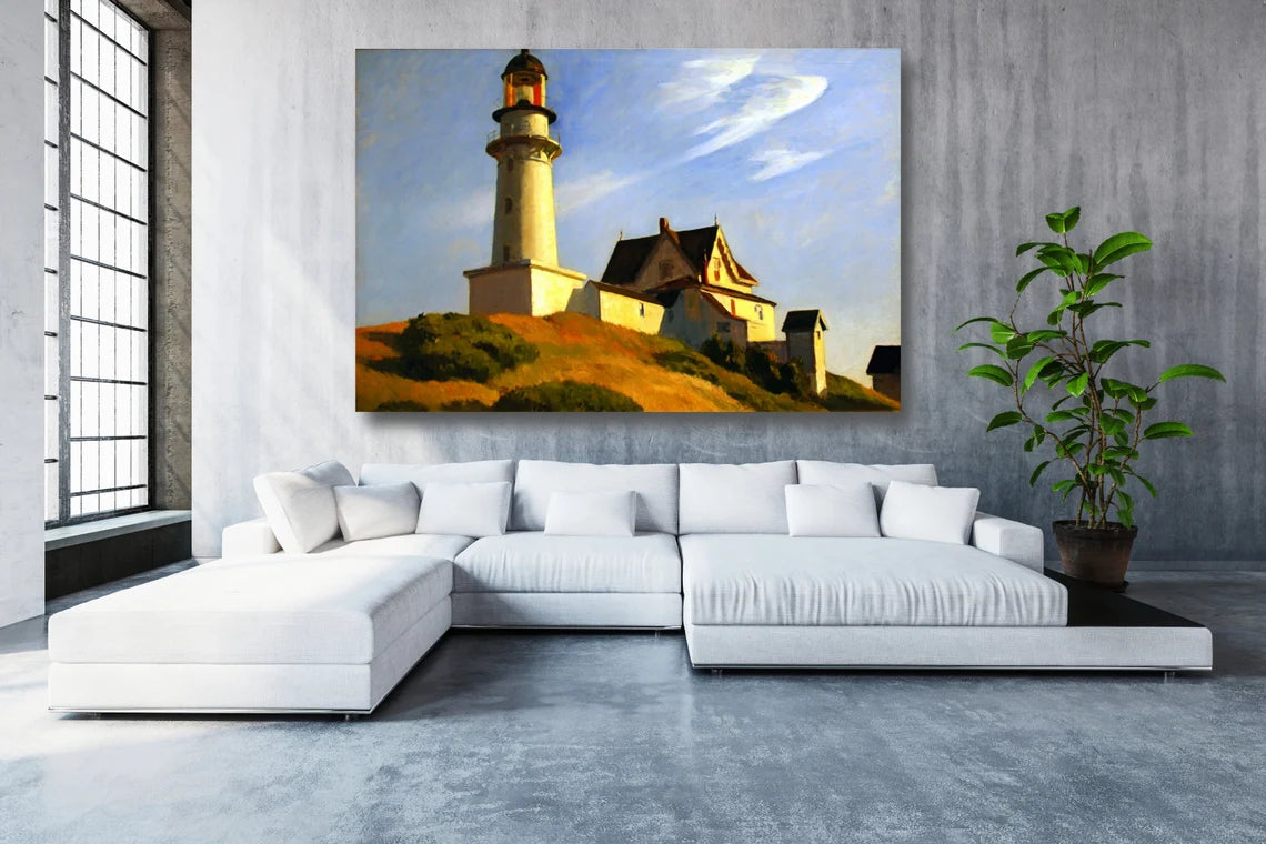 Edward Hopper, The Lighthouse At Two Lights UV Direct Aluminum Print Australian Made Quality