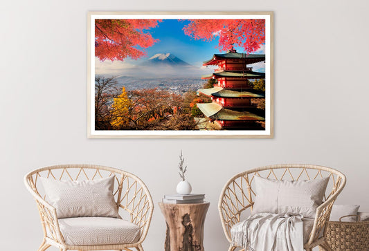 Mt. Fuji With Fall Colors in Japan Home Decor Premium Quality Poster Print Choose Your Sizes