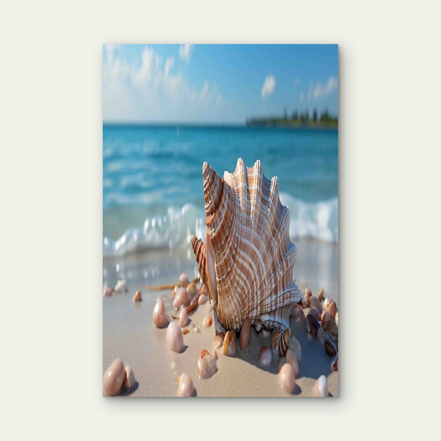 Ocean Treasure on the Shore 60x90cm Metal Print Ready to Hang - Bella Home Decor