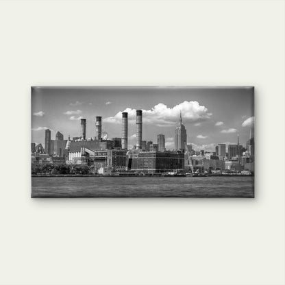 NYC Skyline Black White Wall Art Canvas Office Home Room Framed 120x60cm