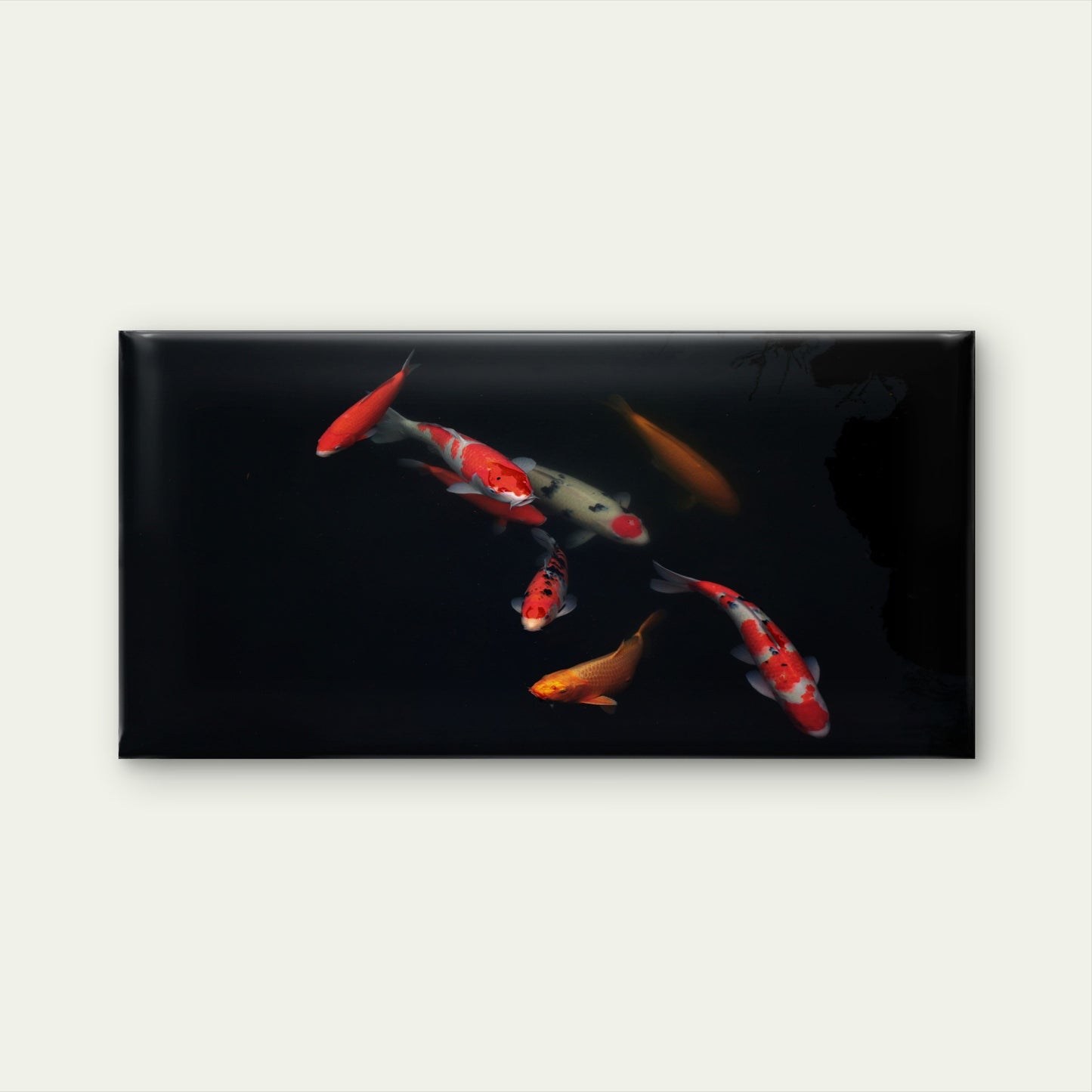 Vibrant Koi Fish Swimming Wall Art Canvas Office Home Room Framed 120x60cm