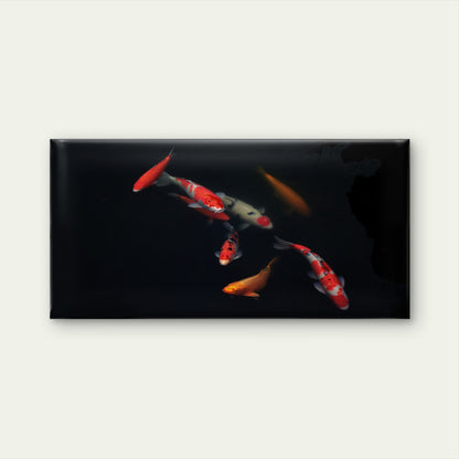Vibrant Koi Fish Swimming Wall Art Canvas Office Home Room Framed 120x60cm