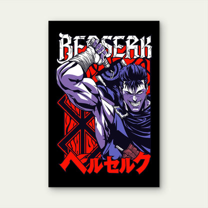 Dark Fantasy Swordsman Sigil 60x90cm Metal Print Ready to Hang