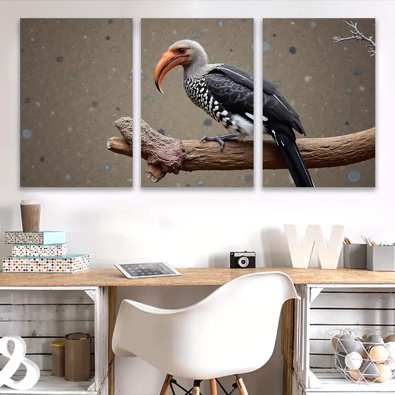 3pcs Bird on Branch Minimalist Nature Art Wall Art Set Canvas Framed 40x60cm - High Quality Print 100% Australian Made Wall Canvas Ready to Hang - Bella Home Decor