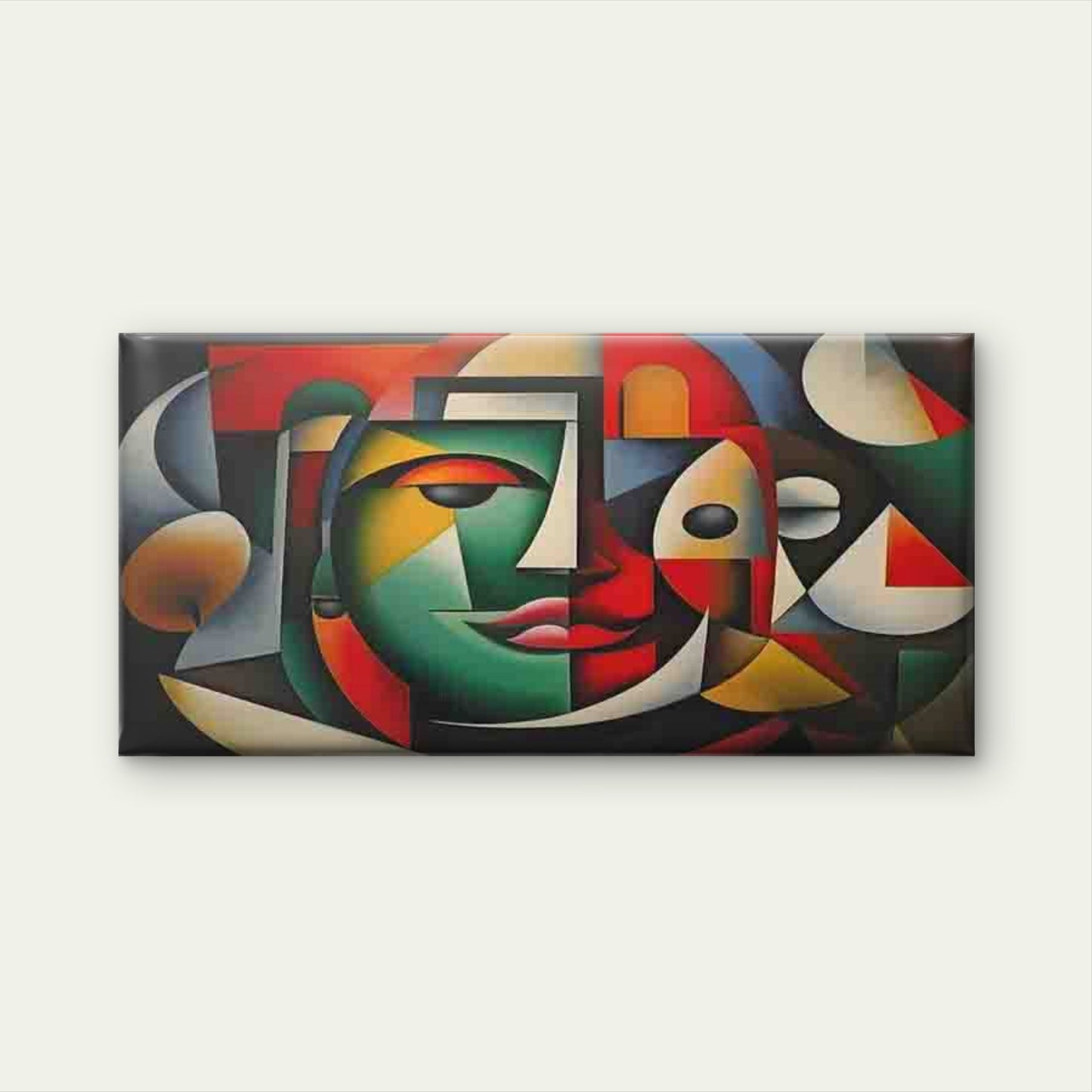 Abstract Geometric Colorful Wall Art Canvas Office Home Room Framed 120x60cm - Bella Home Decor