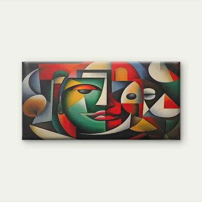 Abstract Geometric Colorful Wall Art Canvas Office Home Room Framed 120x60cm - Bella Home Decor