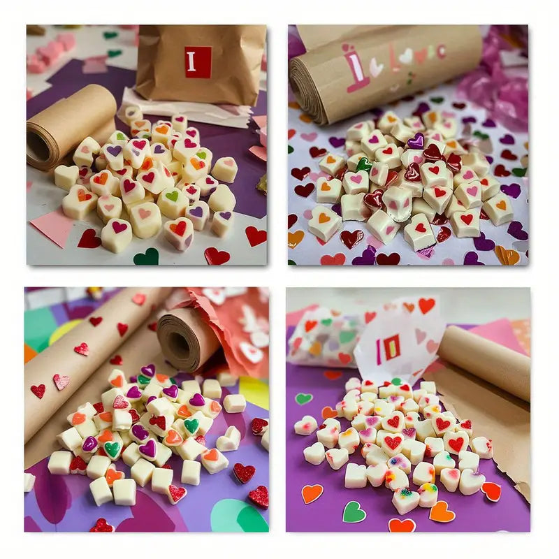 4pcs Colorful Love Candy Prints Wall Art Canvas Framed