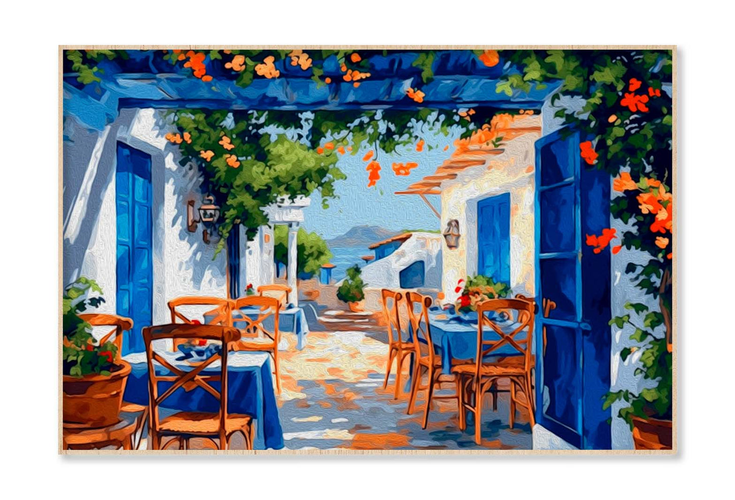 Island Greece Oil Painting Wall Art Limited Edition High Quality Print