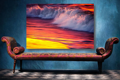 Ocean Sunset Wall Art UV Direct Aluminum Print Australian Made Quality