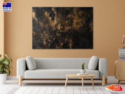 Luxury Textured Black & Gold Art Print 100% Australian Made