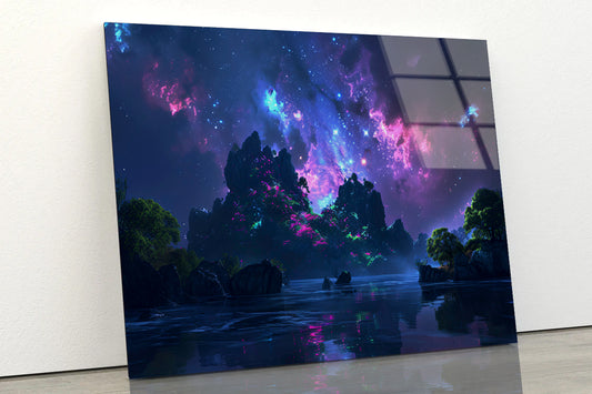 Planets with Moon View Acrylic Glass Print Tempered Glass Wall Art 100% Made in Australia Ready to Hang
